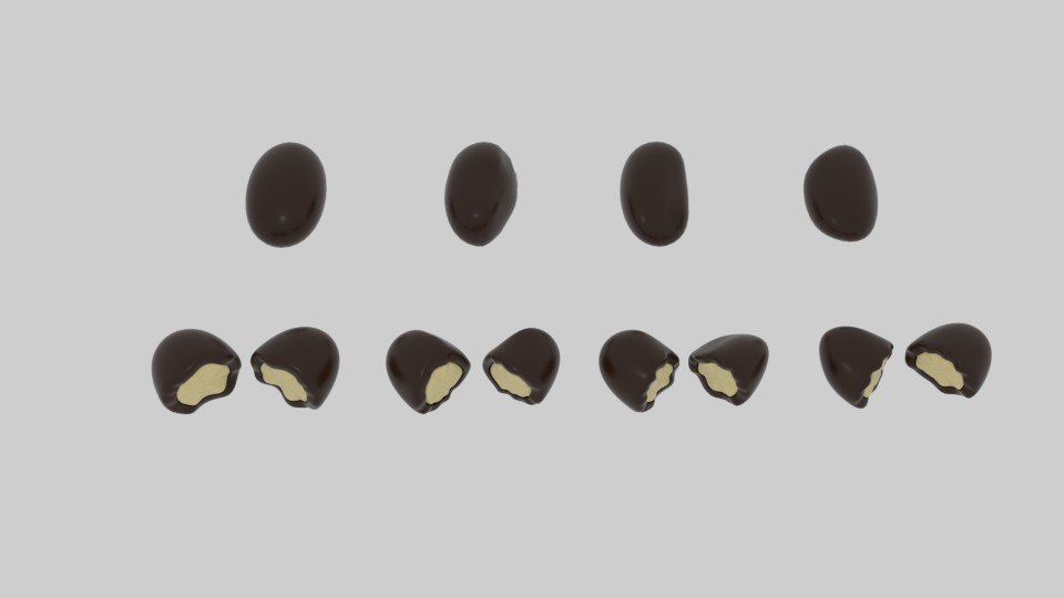3d choco nut