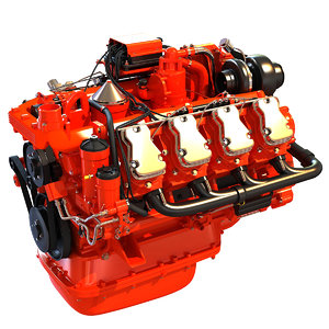 3d v8 diesel power generation model