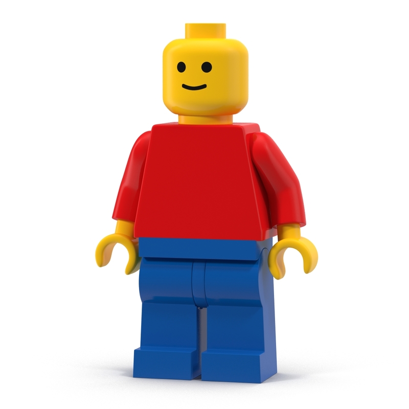 classic lego man 3d model