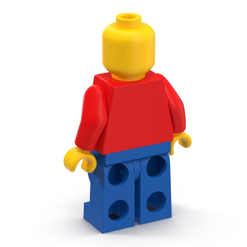 classic lego man 3d model