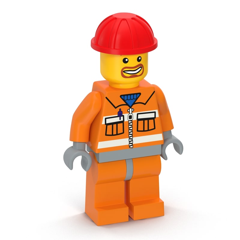 lego man builder 3d model