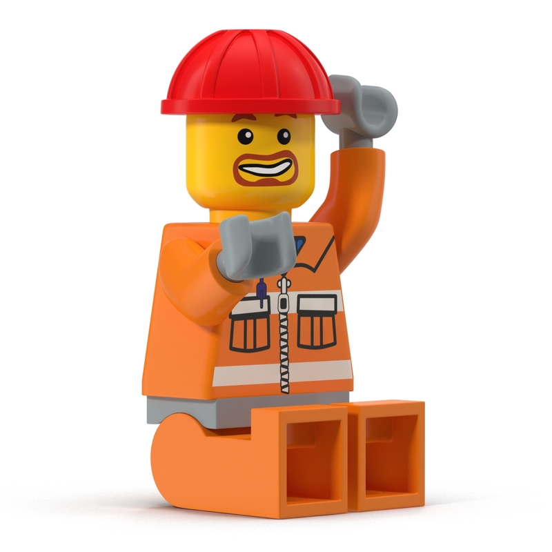 lego man builder 3d model