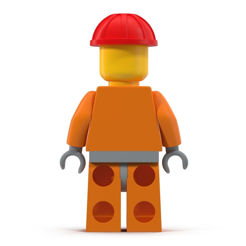 lego man builder 3d model