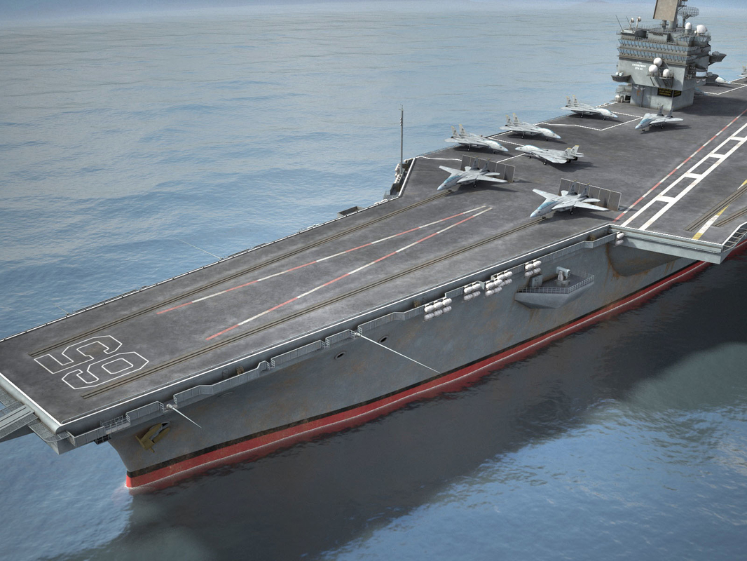 carrier uss enterprise 3d max