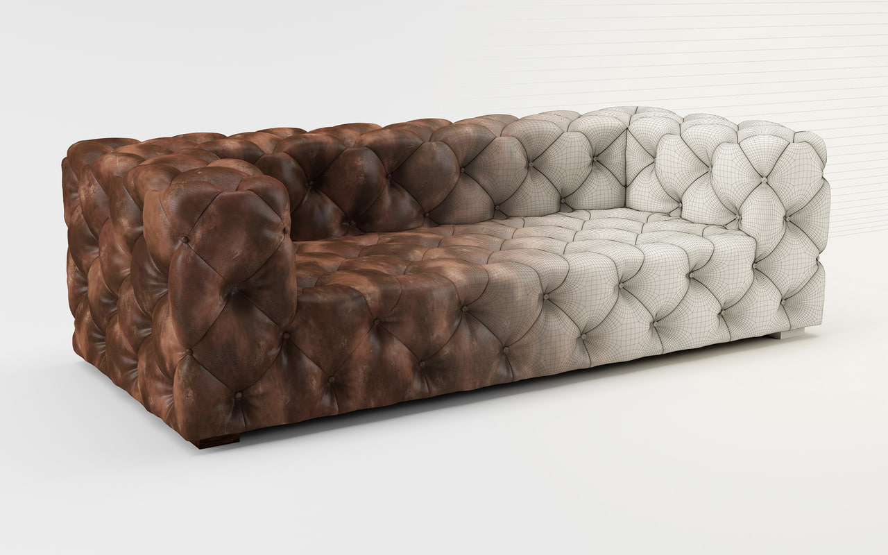 leather sofa 3d model