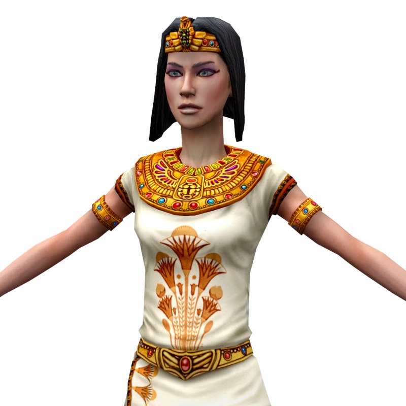 egyptian priestess 3d max