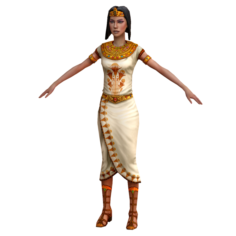 egyptian priestess 3d max