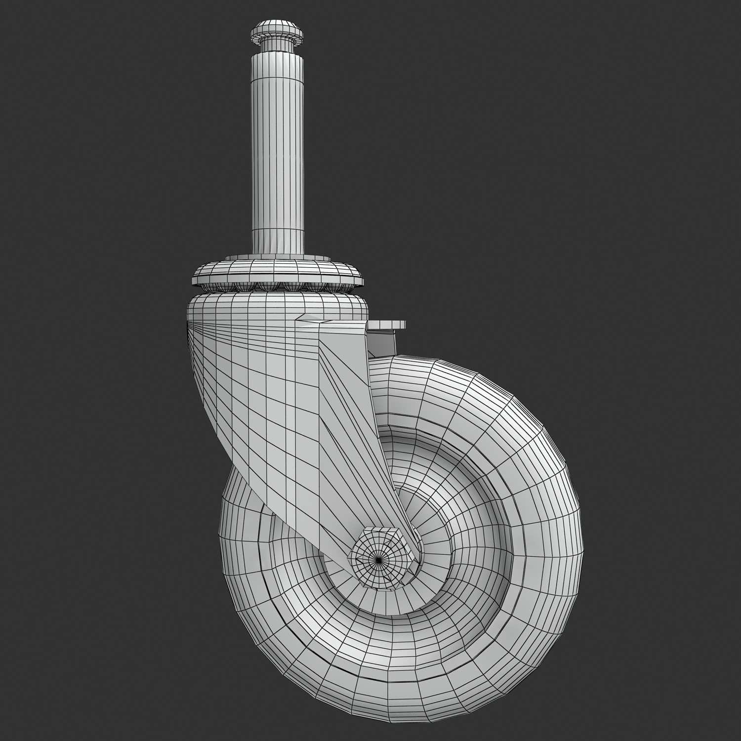 3d caster wheel model