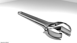 wrench mechanic adjustable 3d model