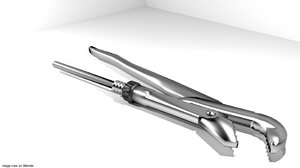 3d model of wrench tool handtools