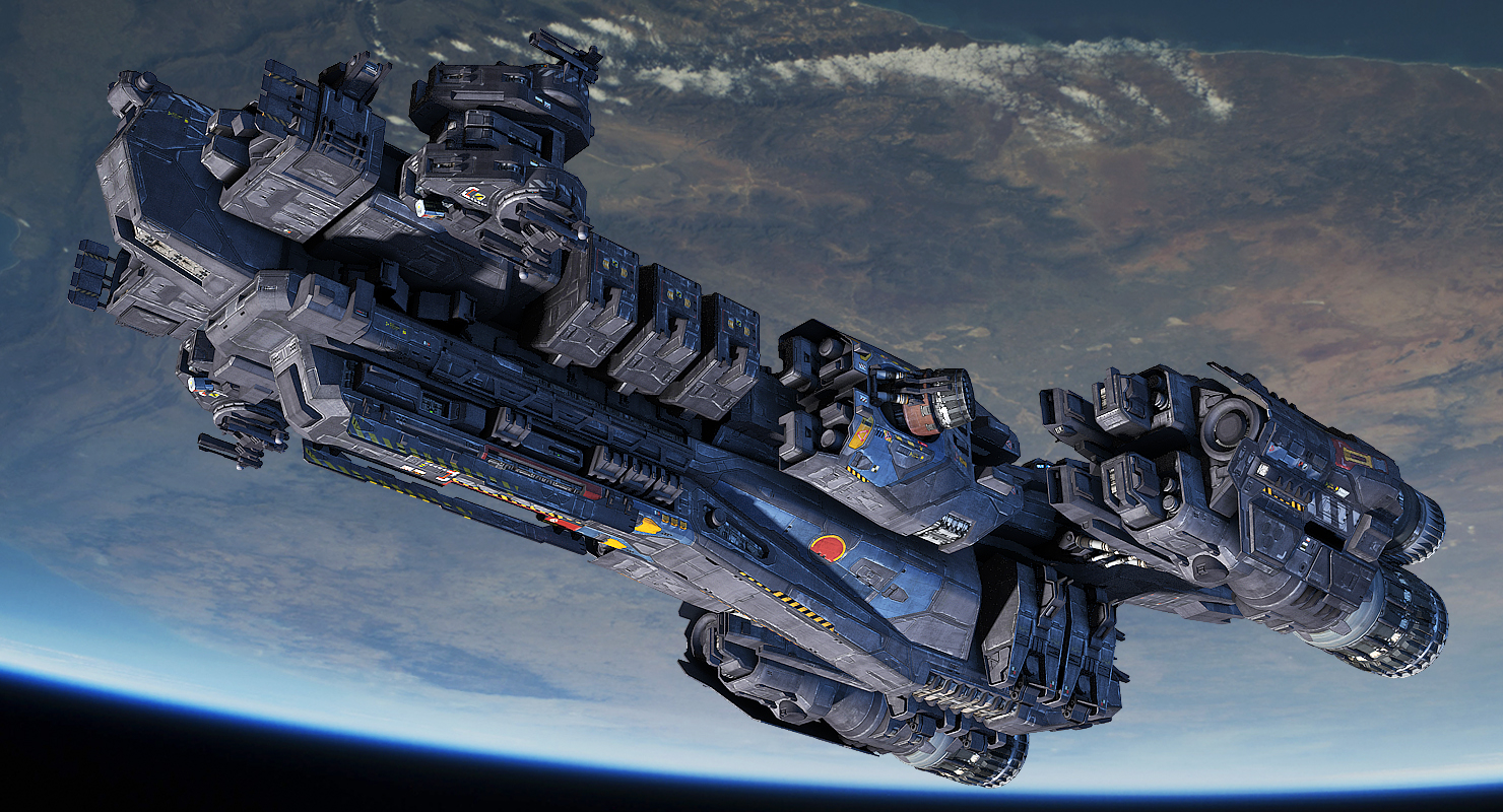 support frigate scifi 3d model