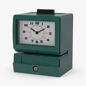 3d time punch clock