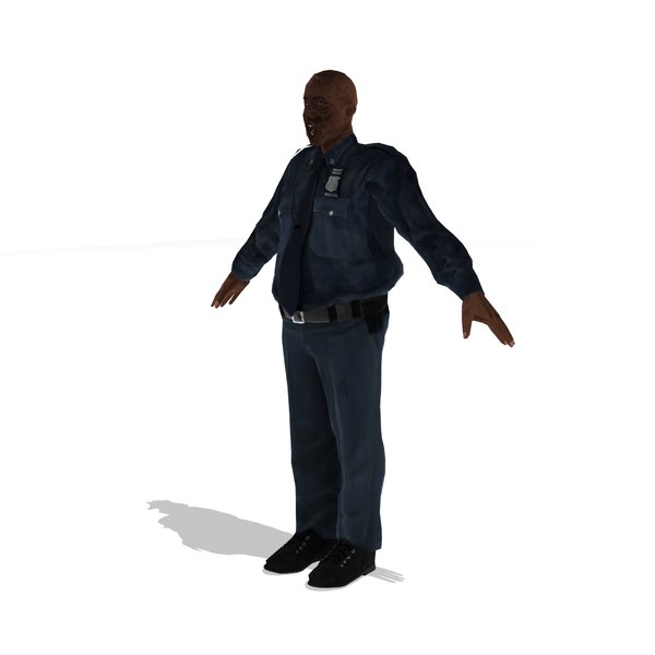 3d model of police zombie
