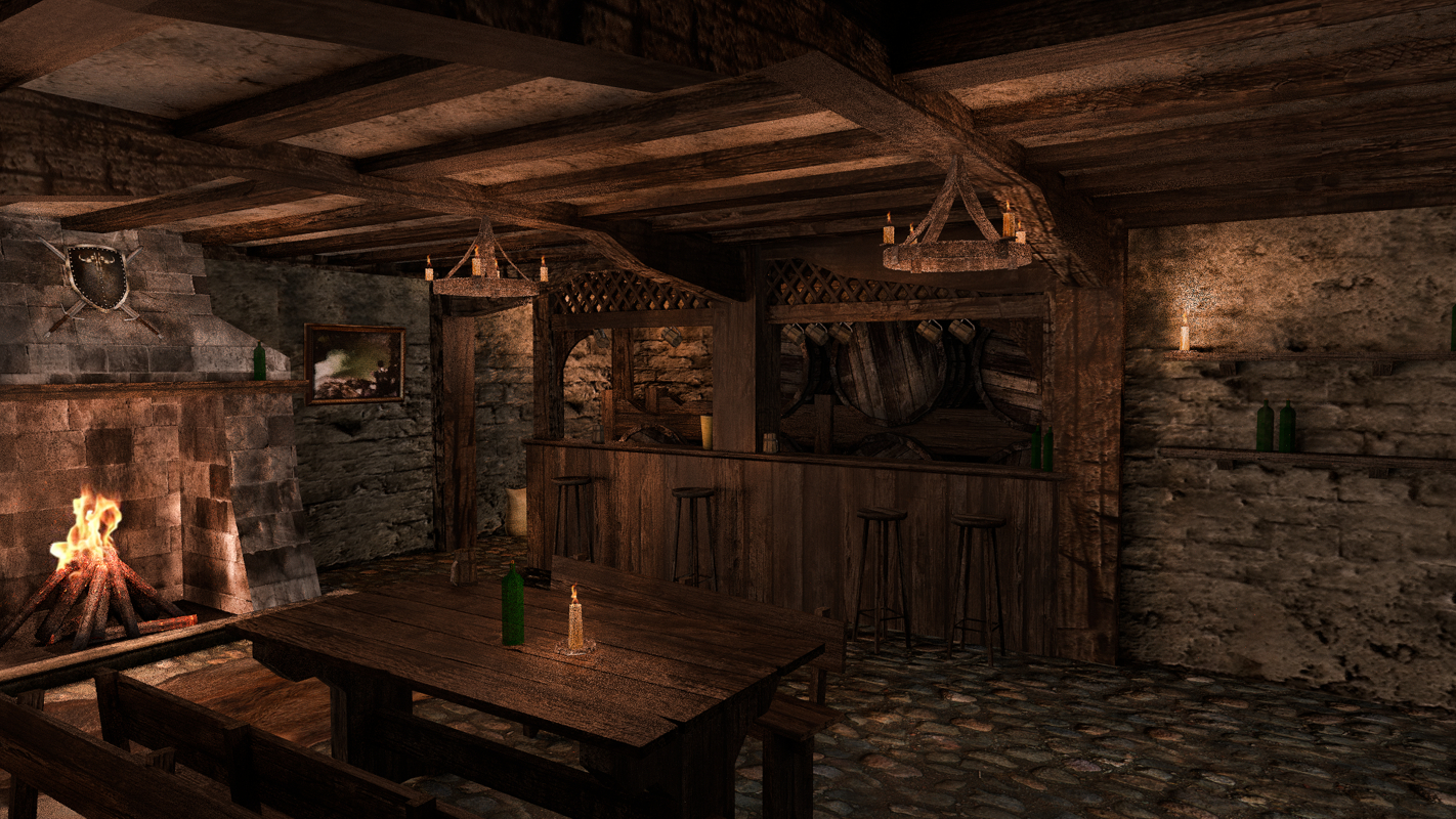 3d Medieval Tavern City Model