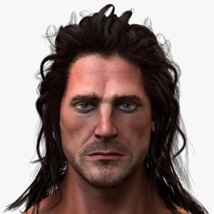 3d model male head