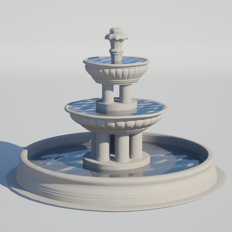 3d fountain model