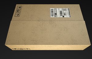 3d box shipping model