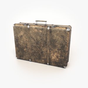 3d old suitcase
