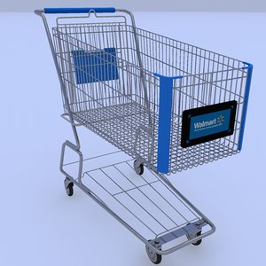 walmart shopping cart 3d max