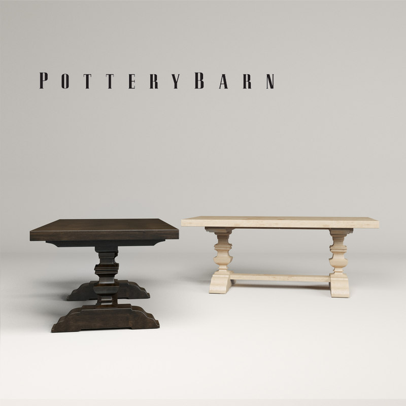 Potterybarn Banks Extending Dining Table 3d Max