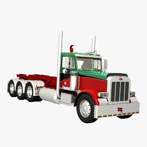 378 hook lift truck 3d model