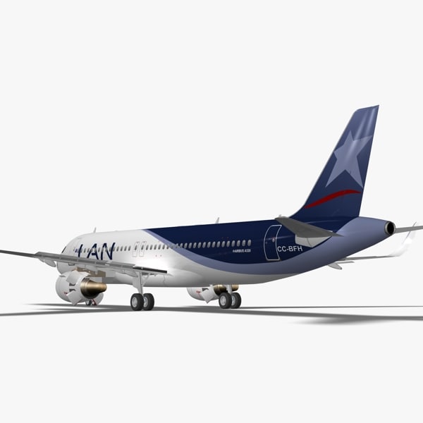 sharkleted airbus a320neo lan 3d model