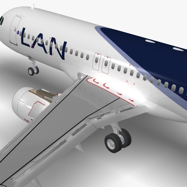 sharkleted airbus a320neo lan 3d model