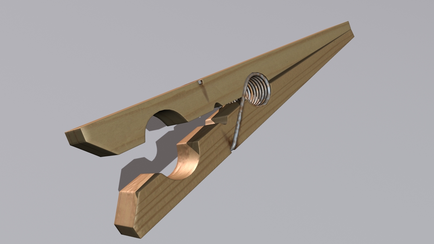 3d clothespegs peg model
