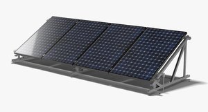 solar cell 3d model