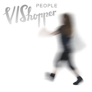 Cut out motion blurred girl walking