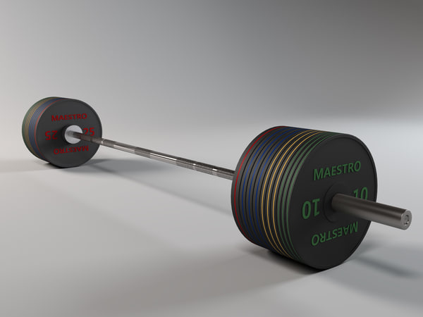 olympic barbell 3d model 