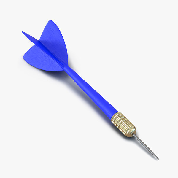 3d model dart needle 3 blue