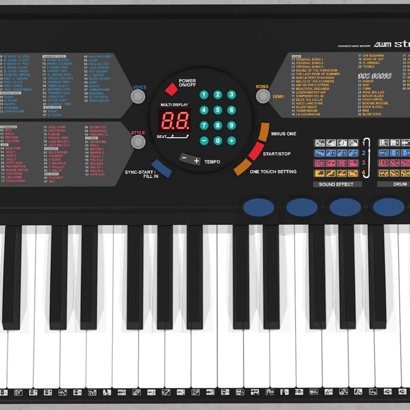 3d model keyboard synth synthesizer