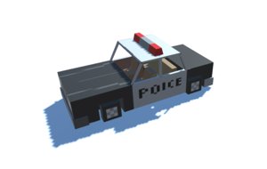 fbx minecraft style police car
