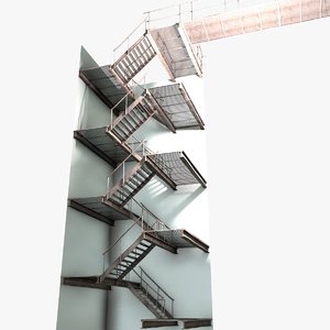 metal stairs 3d model