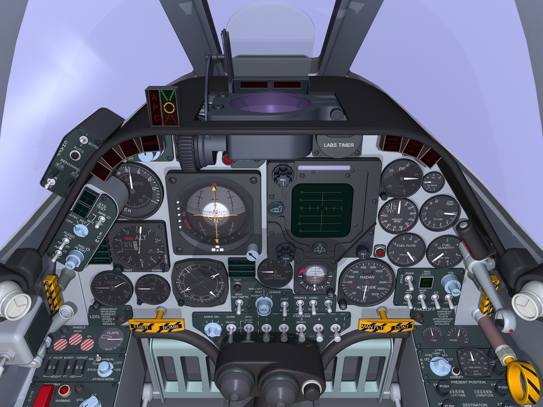 3d A-4m Skyhawk Cockpit Model