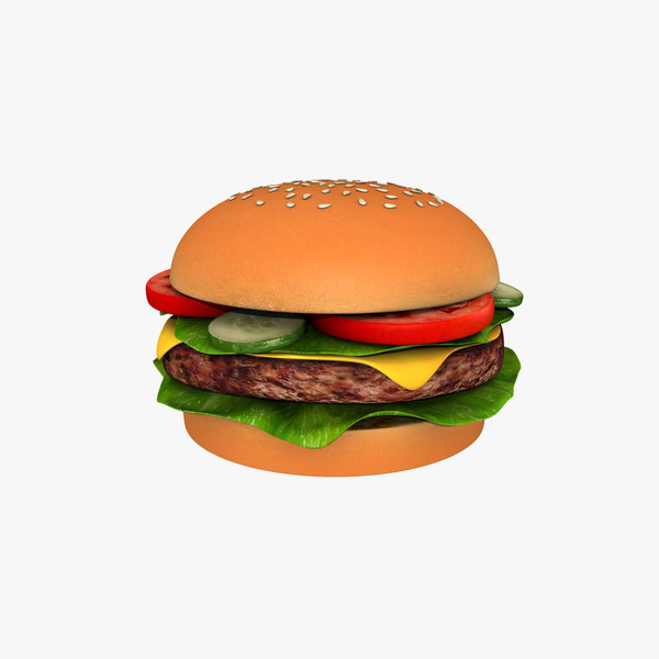 3d burger cheeseburger.