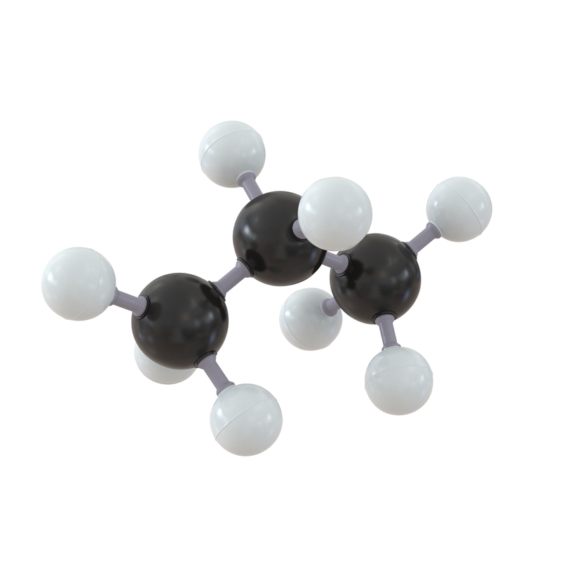 3d model of propane molecule