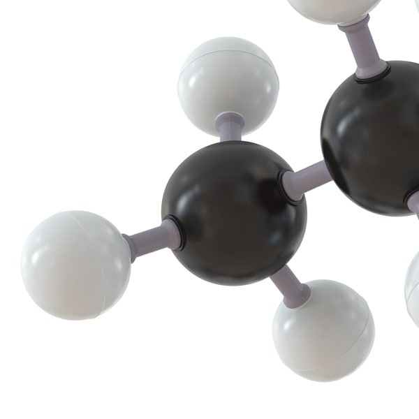 3d model of propane molecule