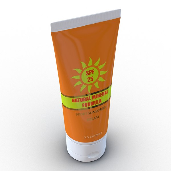 3d sunscreen tube generic model
