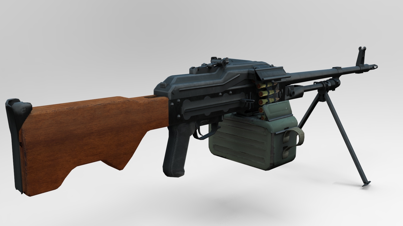 3d m84 machine gun model