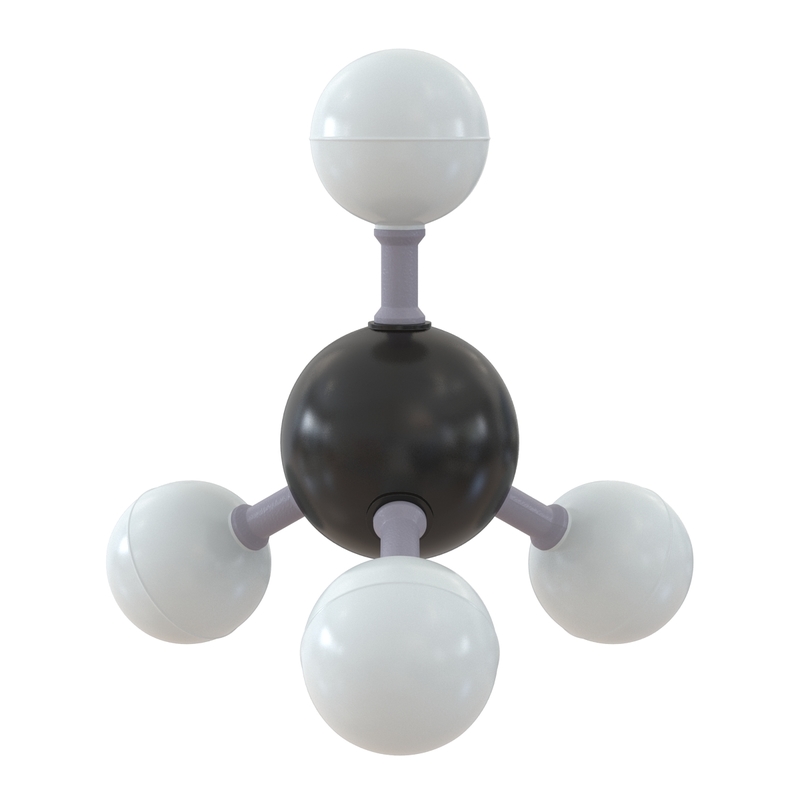 3d model methane molecule
