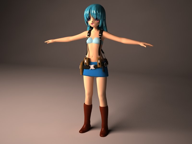 3d model anime girl