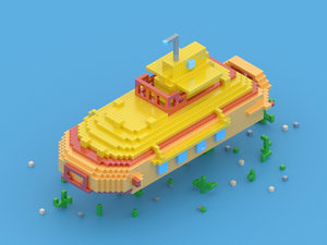 max yellow submarine pixelart
