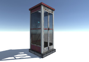 3d phone booth model