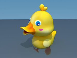 3d cartoon duck