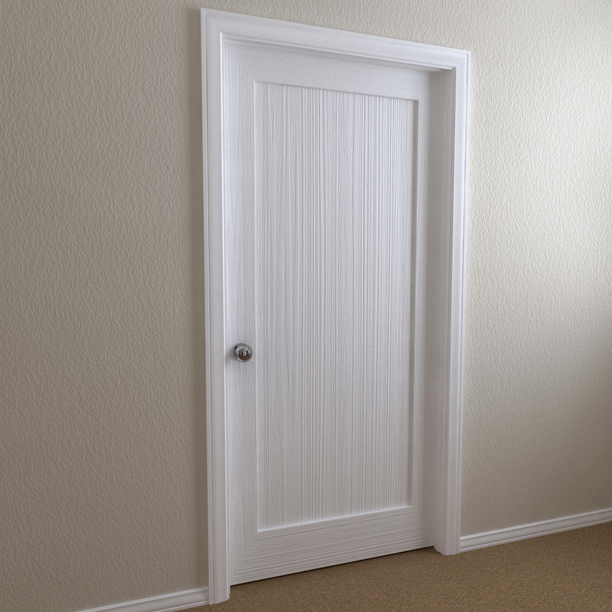 Белая деревянная дверь