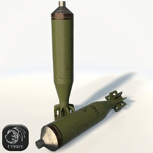 3d mortar shell