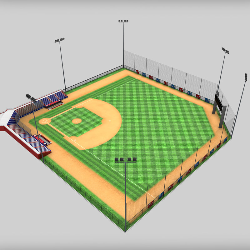 baseball stadium 3d max