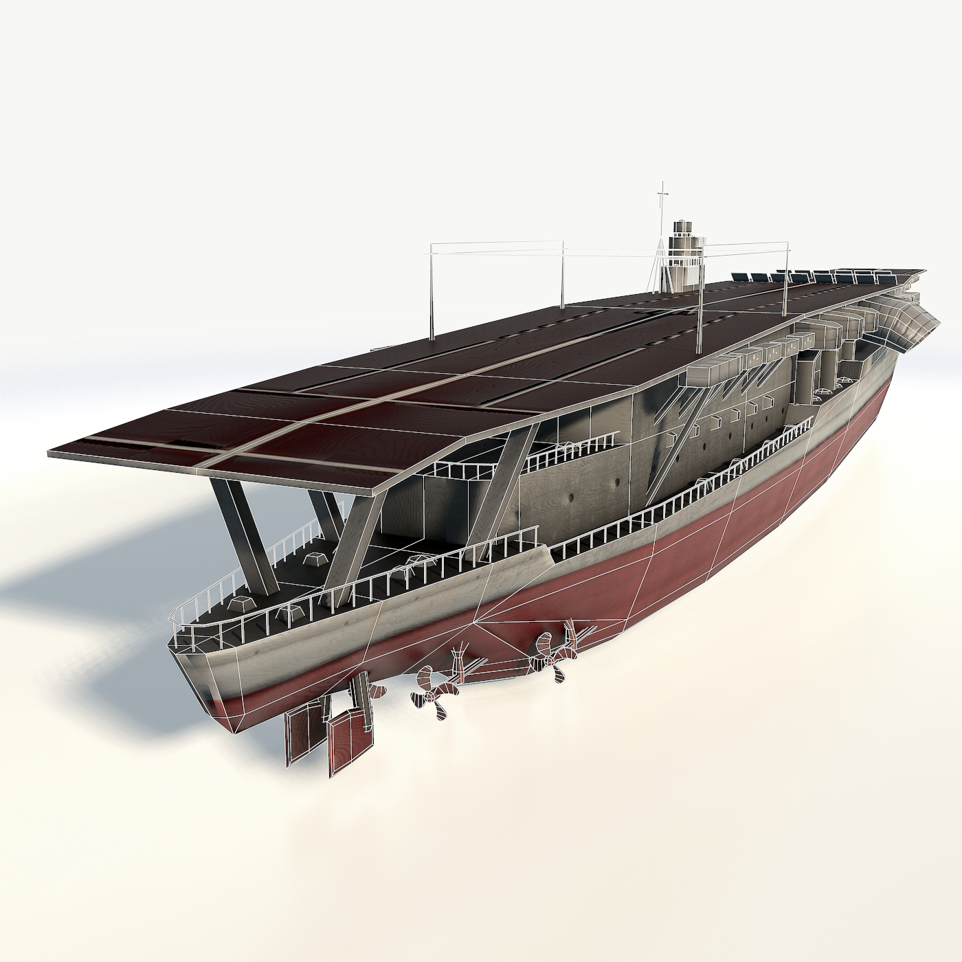 akagi aircraft carrier 3d model